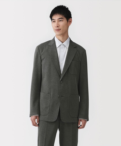 無印良品（MUJI） コート ジャケット 紳士 ストレッチジャージー