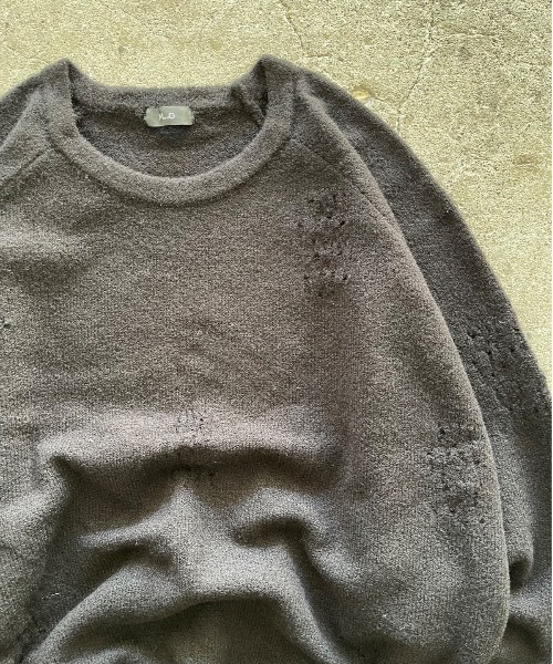 「MandO（Auntie Rosa）」 長袖ニット LARGE グレー メンズ_画像5