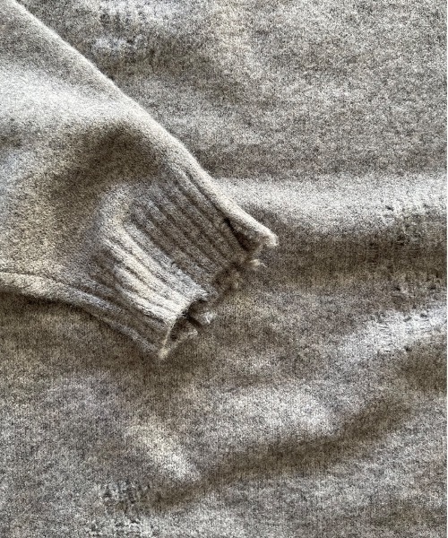 「MandO（Auntie Rosa）」 長袖ニット LARGE グレー メンズ_画像7