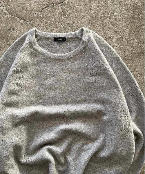 「MandO（Auntie Rosa）」 長袖ニット LARGE グレー メンズ_画像8