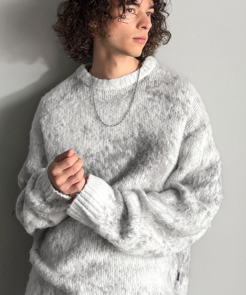 「Classical Origin」 長袖ニット SMALL パープル メンズ_画像4