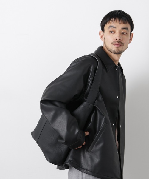 ジャケット・アウター nano universe fur leather biker jacket NANO universe（ナノ・ユニバース） ブルゾン アウター フェイクレザー