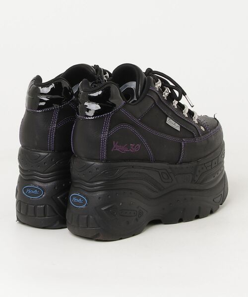 「YOSUKE」 ローカットスニーカー 22.5 ブラック×パープル レディース_画像2