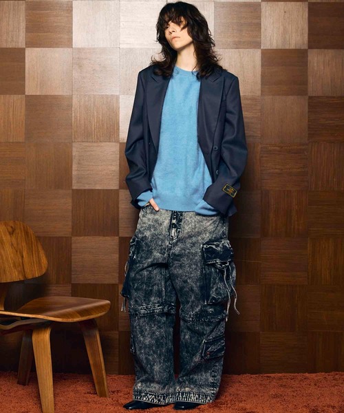 「MAISON SPECIAL」 長袖ニット 1 チャコールグレー メンズの画像