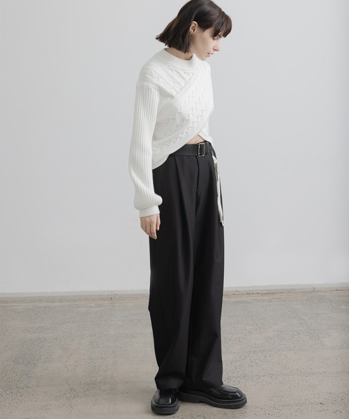 「EKCOOKIES」 スラックス S ブラウン レディース_画像7