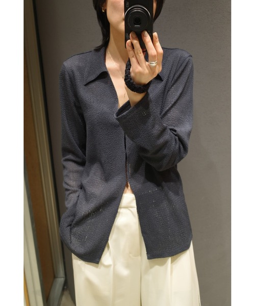 RIM.ARK ブラウス シャツ Sheer lace hook tops シアー レース ホック