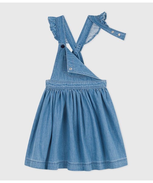 ワンピース デニムジャンパースカート キッズ 子供服の画像