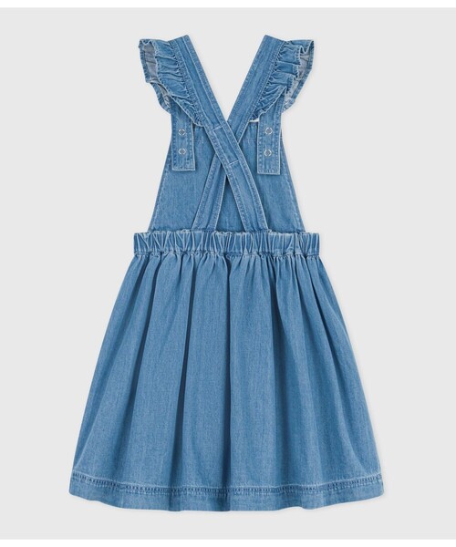 ワンピース デニムジャンパースカート キッズ 子供服の画像