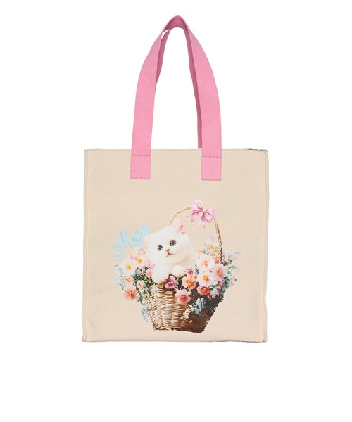 MSGM（エムエスジーエム） トートバッグ MSGM FLOWER BASKET CAT