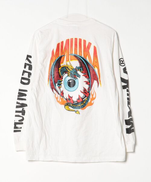 「MISHKA」 長袖Tシャツ M ホワイト メンズ_画像2