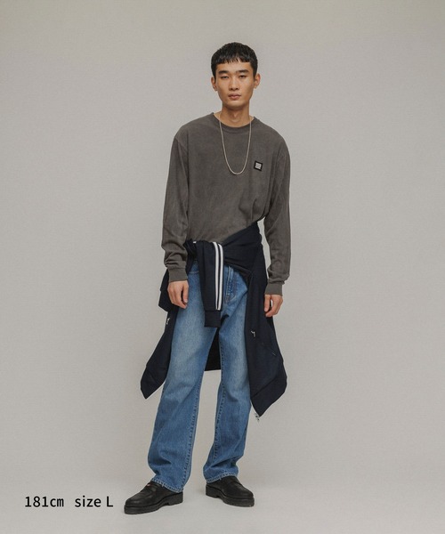 「M TO R」 長袖カットソー L カーキ レディース_画像2