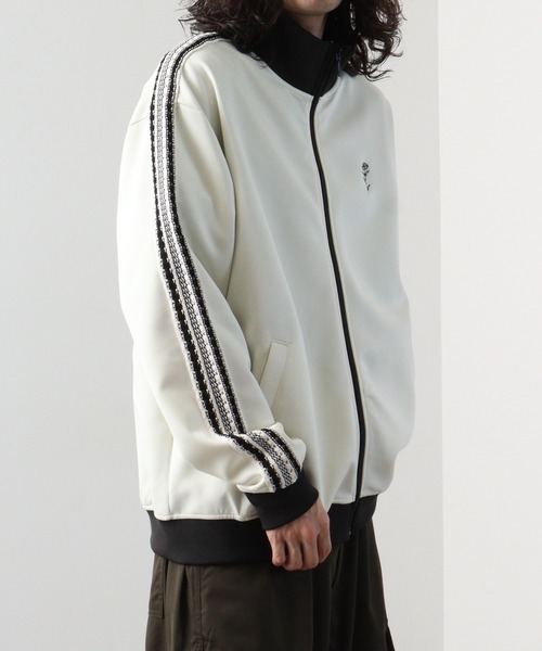 「SUGGESTION」 ジャージブルゾン M ホワイト系その他 メンズ_画像9