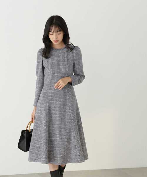 「PROPORTION BODY DRESSING」 長袖ワンピース SMALL オフホワイト レディースの画像