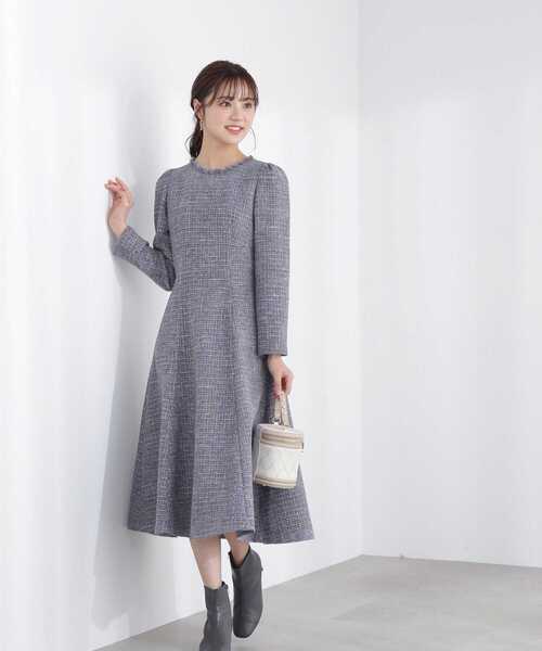 「PROPORTION BODY DRESSING」 長袖ワンピース SMALL オフホワイト レディースの画像