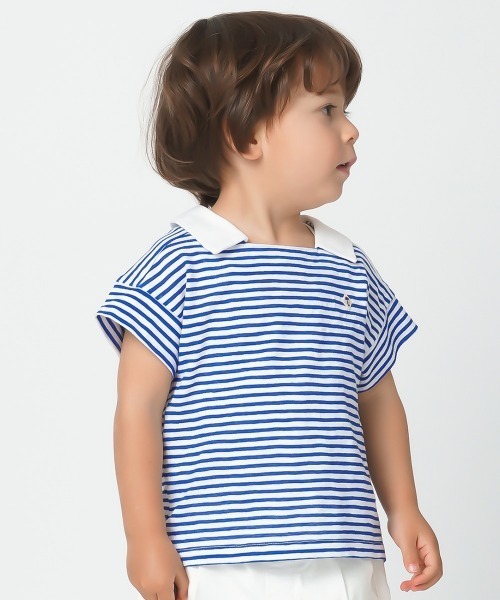 【美品】 ファミリア　Tシャツ　90　男の子　マリン　ボーダー　半袖 tシャツ マリンボーダーミニカラー半袖Tシャツ キッズ 子供服 男の子