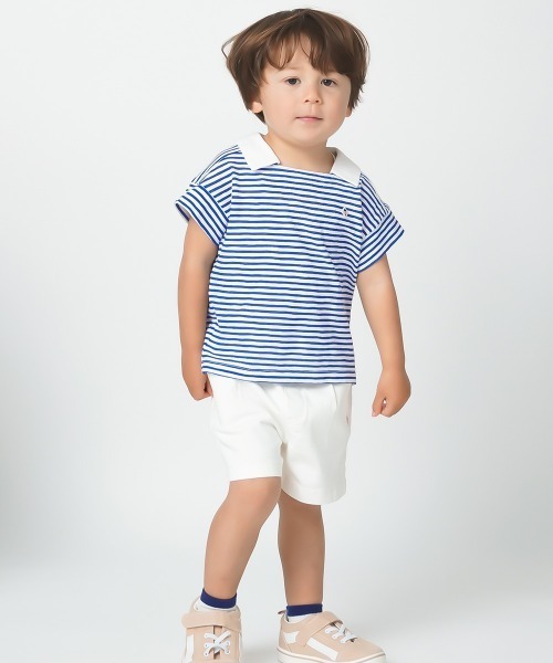 tシャツ マリンボーダーミニカラー半袖Tシャツ キッズ 子供服 男の子
