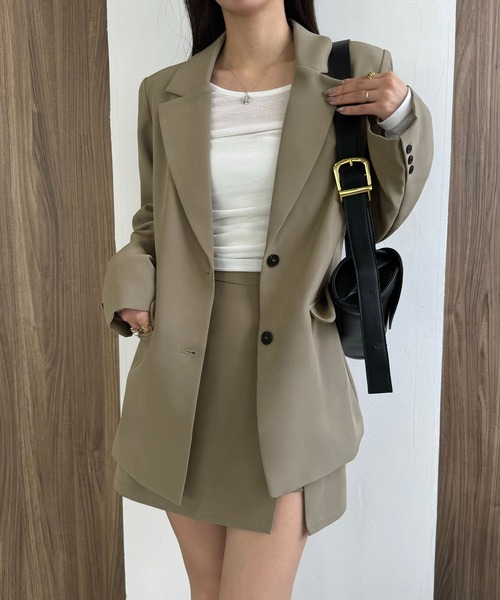 「junoah」 セットアップ X-LARGE ダークベージュ レディース