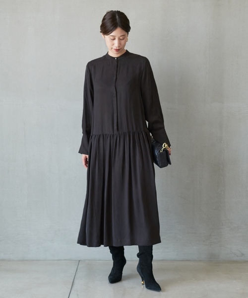送料込　期間限定値下げ　VERMEIL par iena ネイビー ワンピース VERMEIL par iena（ヴェルメイユパーイエナ） 長袖ワンピース FREE