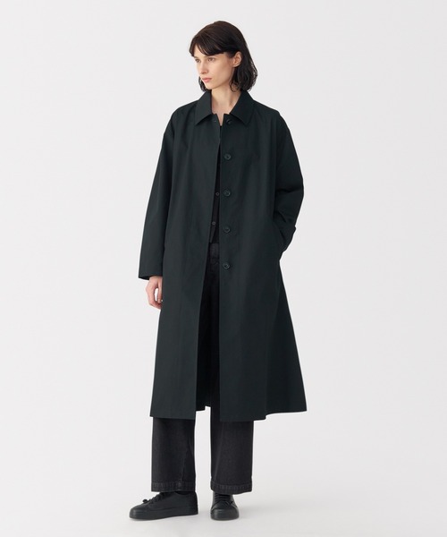 「MUJI Labo」 ステンカラーコート L ブラック レディース_画像2