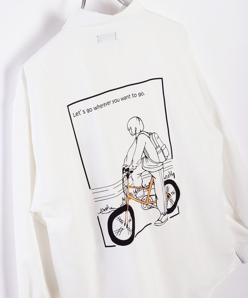 「WESTSEA」 「Contribe」長袖シャツ L ブルー メンズ_画像4