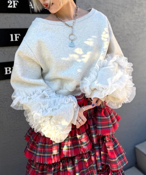 「w closet」 スウェットカットソー SMALL アイボリー レディース_画像2