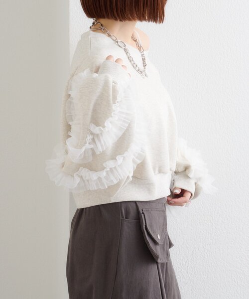 「w closet」 スウェットカットソー SMALL アイボリー レディース_画像6