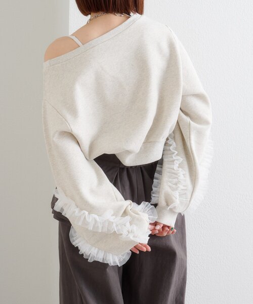 「w closet」 スウェットカットソー SMALL アイボリー レディース_画像7