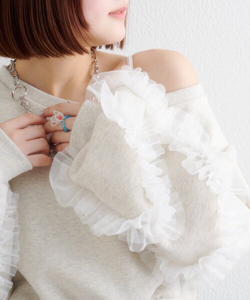 「w closet」 スウェットカットソー SMALL アイボリー レディース_画像9