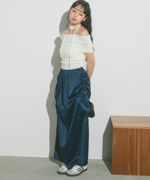 「VANNIE U」 ロングスカート S ネイビー レディース_画像4