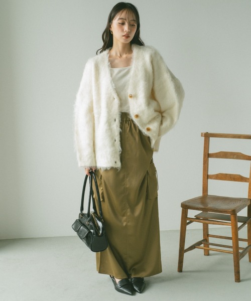 「VANNIE U」 ロングスカート S ネイビー レディース_画像6