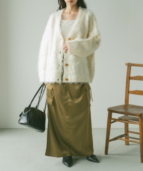 「VANNIE U」 ロングスカート S ネイビー レディース_画像8