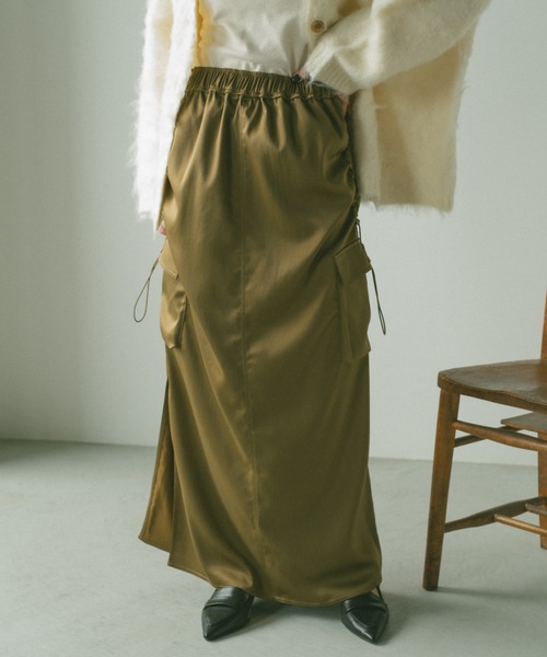「VANNIE U」 ロングスカート S ネイビー レディース_画像9