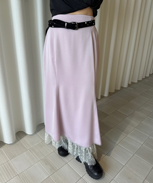 スカート 「 ZOZOTOWN限定 」 LACE LAYERED NARROW SKIRTの画像