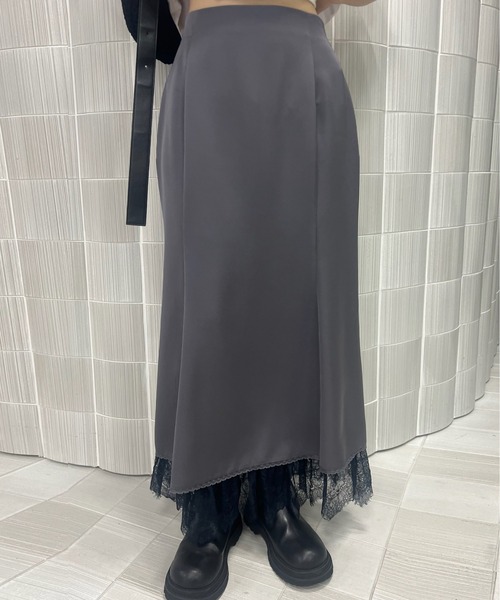 スカート 「 ZOZOTOWN限定 」 LACE LAYERED NARROW SKIRTの画像