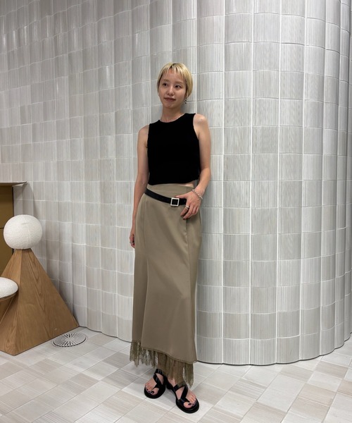 スカート 「 ZOZOTOWN限定 」 LACE LAYERED NARROW SKIRTの画像