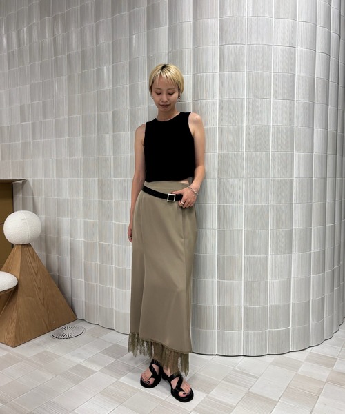 スカート 「 ZOZOTOWN限定 」 LACE LAYERED NARROW SKIRTの画像