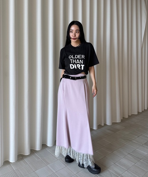 スカート 「 ZOZOTOWN限定 」 LACE LAYERED NARROW SKIRTの画像
