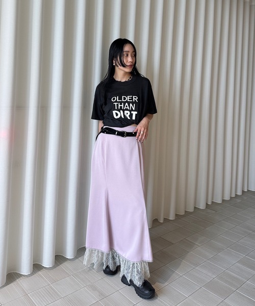 スカート 「 ZOZOTOWN限定 」 LACE LAYERED NARROW SKIRTの画像