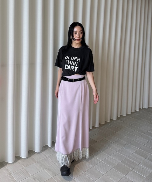 スカート 「 ZOZOTOWN限定 」 LACE LAYERED NARROW SKIRTの画像