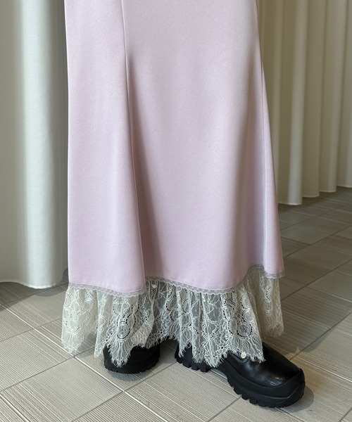 スカート 「 ZOZOTOWN限定 」 LACE LAYERED NARROW SKIRTの画像