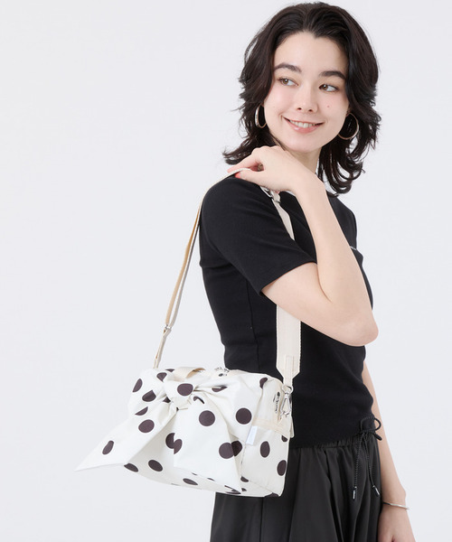 ショルダーバッグ バッグ LG BOW SM SATCHEL ノワールポルカドットスナイデル レディースの画像