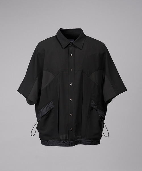 限定・美品・完売 MAISON SPECIAL 半袖シャツ ブラック サイズ1 MAISON SPECIAL（メゾンスペシャル） シャツ メンズ レディース