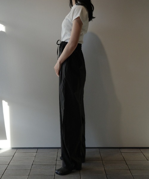 CLANE（クラネ） uvカット パンツ CLANE CRINKLED SHEER NYLON PANTS