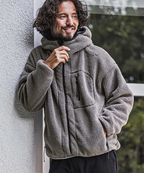 wjk パーカー mpa4181- Solid Boa Hoodie ボアパーカー(WR26W-07 