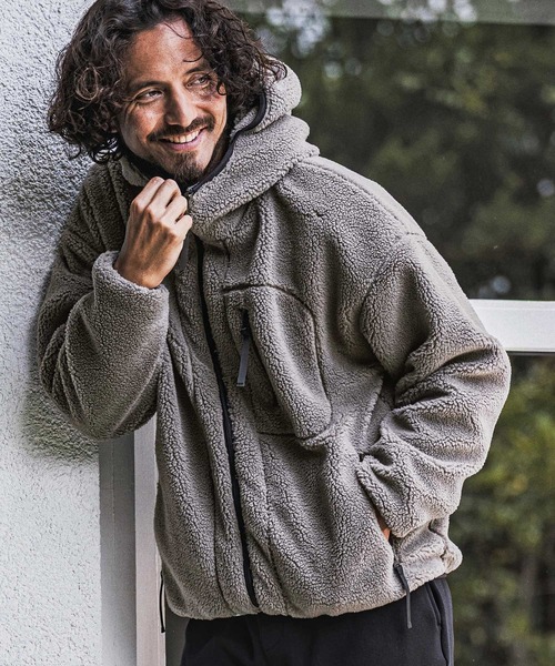 wjk パーカー mpa4181- Solid Boa Hoodie ボアパーカー(WR26W-07