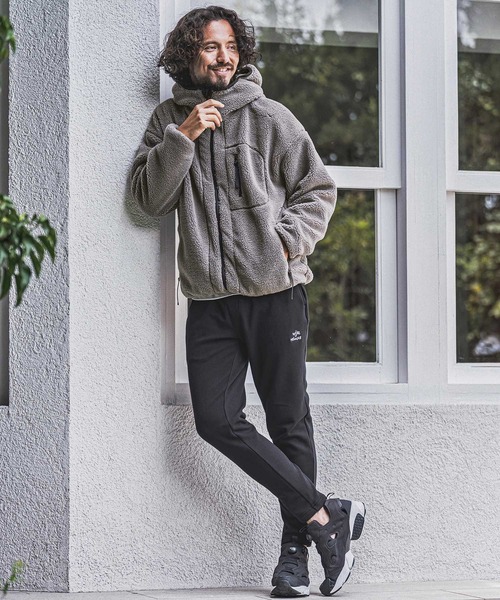 wjk パーカー mpa4181- Solid Boa Hoodie ボアパーカー(WR26W-07