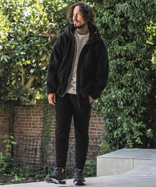 wjk パーカー mpa4181- Solid Boa Hoodie ボアパーカー(WR26W-07