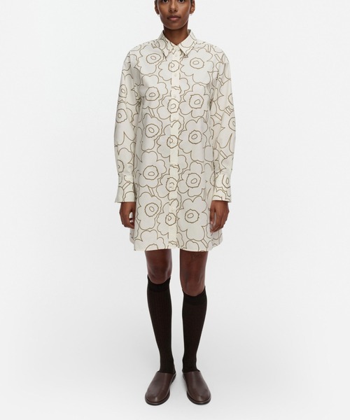 marimekko（マリメッコ） シャツワンピース Kuvitelma Piirto Unikko 