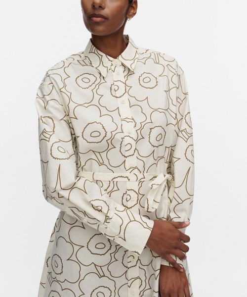 marimekko（マリメッコ） シャツワンピース Kuvitelma Piirto Unikko 