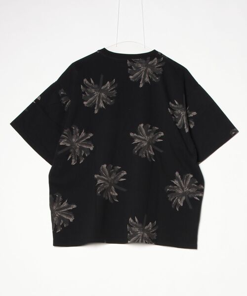 「WIND AND SEA」 花柄半袖Tシャツ L ブラック メンズ_画像2